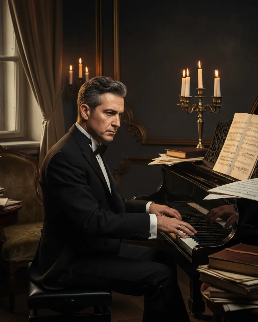 Nikolai Voss — At the piano